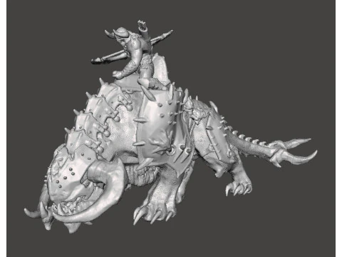 PINKY RIDER DEMON MINIATURE MODEL FIGURE FOR FANTASY OR SCIFI GAMES RPG DND 3D Print Model