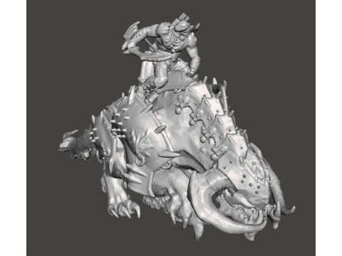 PINKY RIDER DEMON MINIATURE MODEL FIGURE FOR FANTASY OR SCIFI GAMES RPG DND 3D Print Model