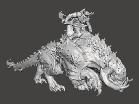 PINKY RIDER DEMON MINIATURE MODEL FIGURE FOR FANTASY OR SCIFI GAMES RPG DND 3D Print Model