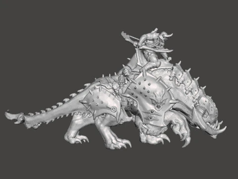 PINKY RIDER DEMON MINIATURE MODEL FIGURE FOR FANTASY OR SCIFI GAMES RPG DND 3D Print Model
