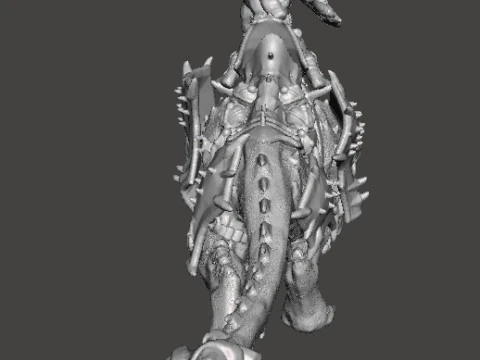 PINKY RIDER DEMON MINIATURE MODEL FIGURE FOR FANTASY OR SCIFI GAMES RPG DND 3D Print Model