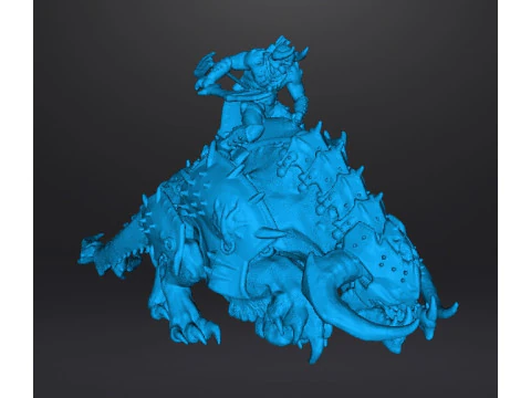 PINKY RIDER DEMON MINIATURE MODEL FIGURE FOR FANTASY OR SCIFI GAMES RPG DND 3D Print Model