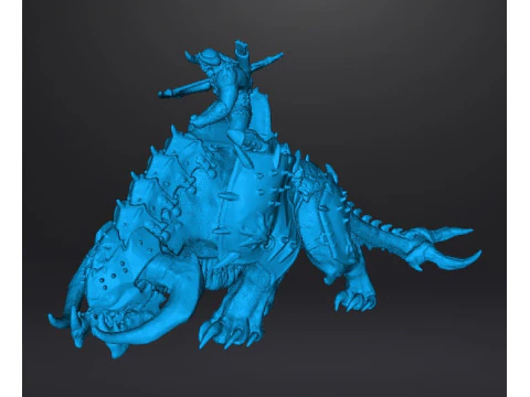 PINKY RIDER DEMON MINIATURE MODEL FIGURE FOR FANTASY OR SCIFI GAMES RPG DND 3D Print Model