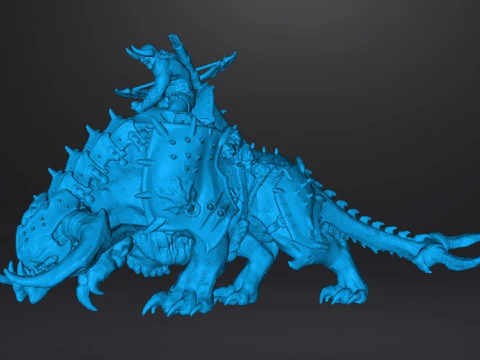 PINKY RIDER DEMON MINIATURE MODEL FIGURE FOR FANTASY OR SCIFI GAMES RPG DND 3D Print Model