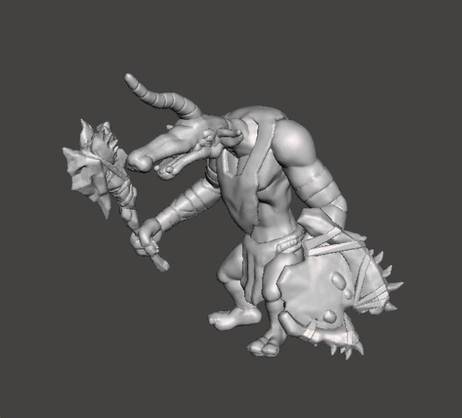 BLACK MOBLIN MINIATURE MODEL FOR FANTASY GAMES RPG AND DND 3D Print Model .c4d .max .obj .3ds .fbx .stl .blend 