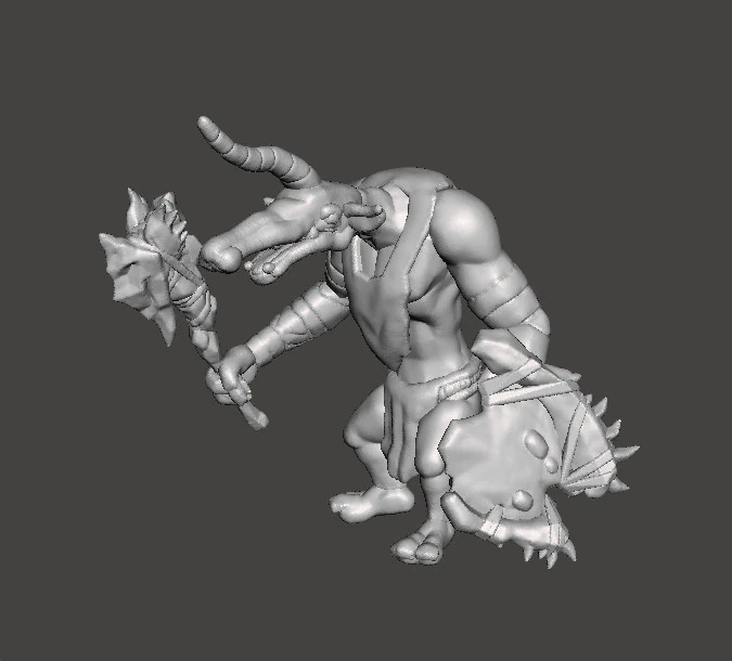 BLACK MOBLIN MINIATURE MODEL FOR FANTASY GAMES RPG AND DND 3D Print Model .c4d .max .obj .3ds .fbx .stl .blend 