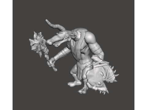 BLACK MOBLIN MINIATURE MODEL FOR FANTASY GAMES RPG AND DND 3D Baskı Modeli