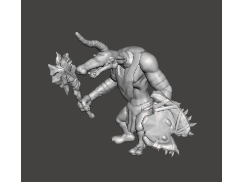 MODEL MINIATUR MOBLIN HITAM UNTUK GAME FANTASI RPG DAN DND Model Cetak 3D