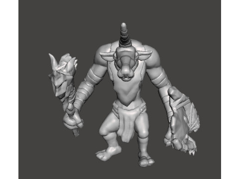 BLACK MOBLIN MINIATURE MODEL FOR FANTASY GAMES RPG AND DND 3D Print Model