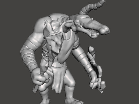 BLACK MOBLIN MINIATURE MODEL FOR FANTASY GAMES RPG AND DND 3D Print Model
