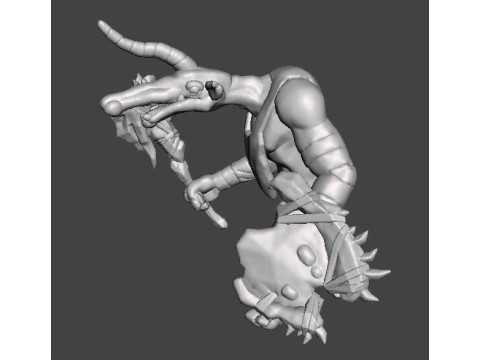 BLACK MOBLIN MINIATURE MODEL FOR FANTASY GAMES RPG AND DND 3D Print Model