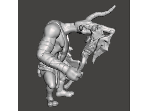 BLACK MOBLIN MINIATURE MODEL FOR FANTASY GAMES RPG AND DND 3D Print Model