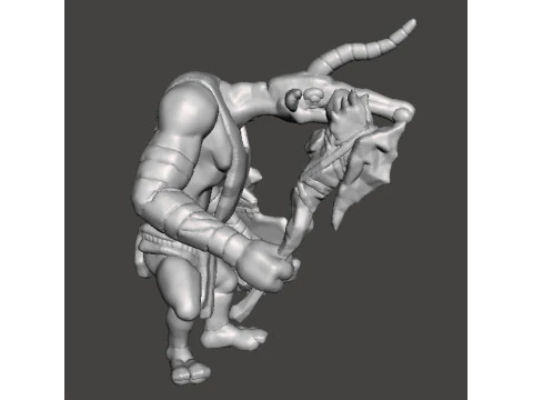 BLACK MOBLIN MINIATURE MODEL FOR FANTASY GAMES RPG AND DND 3D Print Model