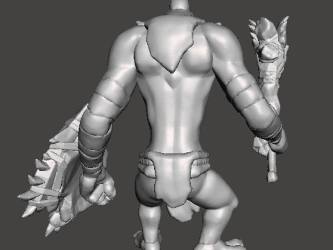 BLACK MOBLIN MINIATURE MODEL FOR FANTASY GAMES RPG AND DND 3D Print Model