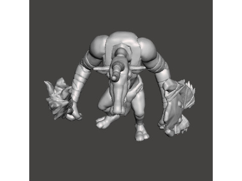 BLACK MOBLIN MINIATURE MODEL FOR FANTASY GAMES RPG AND DND 3D Print Model