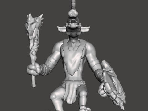 BLACK MOBLIN MINIATURE MODEL FOR FANTASY GAMES RPG AND DND 3D Print Model