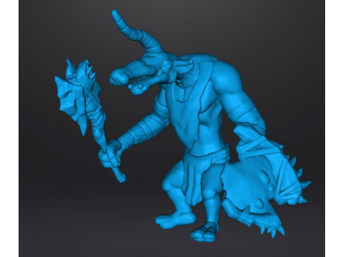 BLACK MOBLIN MINIATURE MODEL FOR FANTASY GAMES RPG AND DND 3D Print Model