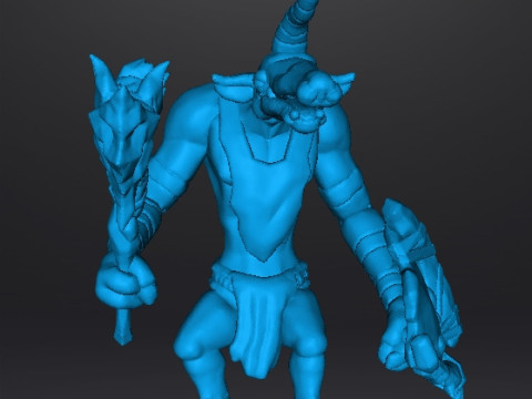 BLACK MOBLIN MINIATURE MODEL FOR FANTASY GAMES RPG AND DND 3D Print Model