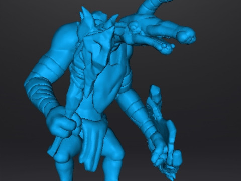 BLACK MOBLIN MINIATURE MODEL FOR FANTASY GAMES RPG AND DND 3D Print Model