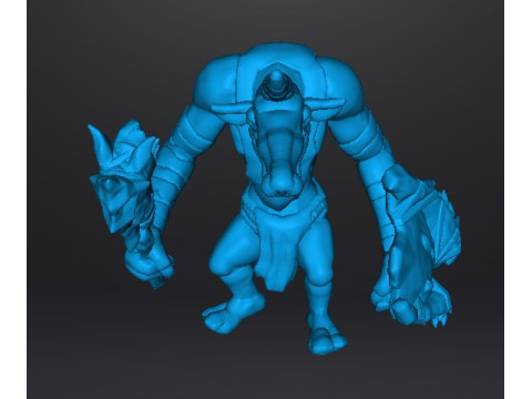 BLACK MOBLIN MINIATURE MODEL FOR FANTASY GAMES RPG AND DND 3D Print Model