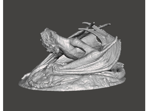 6MM SCALE SMOWG THE GREEDY DRAGON MINIATURE MODEL FOR FANTASY GAMES EPIC Modelo de impresión 3D