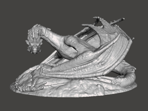 6MM SCALE SMOWG THE GREEDY DRAGON MINIATURE MODEL FOR FANTASY GAMES EPIC 3D प्रिंट मॉडल