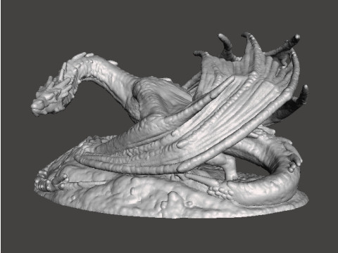 6MM SCALE SMOWG THE GREEDY DRAGON MINIATURE MODEL FOR FANTASY GAMES EPIC 3D प्रिंट मॉडल