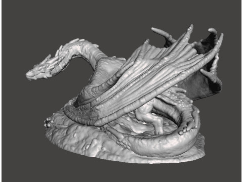 6MM SCALE SMOWG THE GREEDY DRAGON MINIATURE MODEL FOR FANTASY GAMES EPIC 3D प्रिंट मॉडल