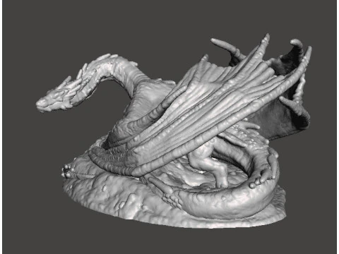 MODELLO IN MINIATURA DI SMOWG THE GREEDY DRAGON IN SCALA DA 6 MM PER GIOCHI FANTASY EPIC Modello di stampa 3D