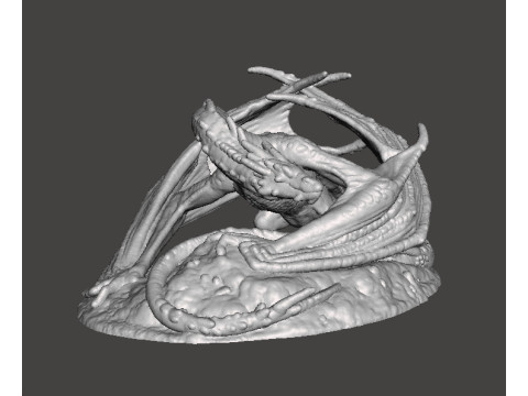 6MM SCALE SMOWG THE GREEDY DRAGON MINIATURE MODEL FOR FANTASY GAMES EPIC 3D प्रिंट मॉडल