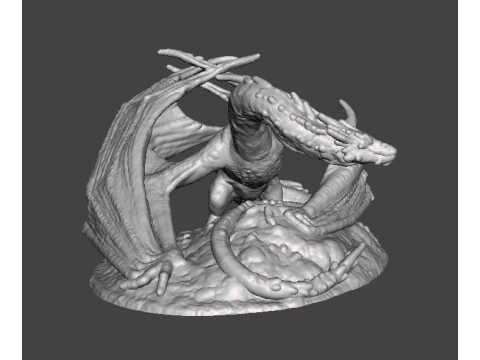 6MM SCALE SMOWG THE GREEDY DRAGON MINIATURE MODEL FOR FANTASY GAMES EPIC 3D प्रिंट मॉडल