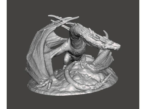 MODELLO IN MINIATURA DI SMOWG THE GREEDY DRAGON IN SCALA DA 6 MM PER GIOCHI FANTASY EPIC Modello di stampa 3D
