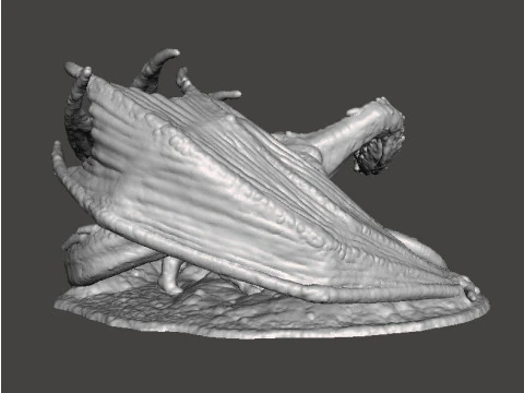 MODELLO IN MINIATURA DI SMOWG THE GREEDY DRAGON IN SCALA DA 6 MM PER GIOCHI FANTASY EPIC Modello di stampa 3D