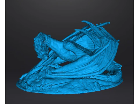 MODELLO IN MINIATURA DI SMOWG THE GREEDY DRAGON IN SCALA DA 6 MM PER GIOCHI FANTASY EPIC Modello di stampa 3D