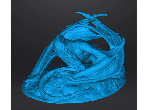 MODELLO IN MINIATURA DI SMOWG THE GREEDY DRAGON IN SCALA DA 6 MM PER GIOCHI FANTASY EPIC Modello di stampa 3D