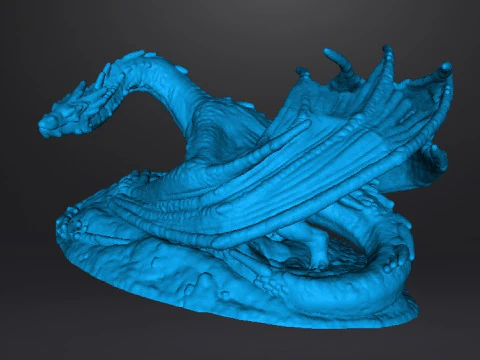 MODELLO IN MINIATURA DI SMOWG THE GREEDY DRAGON IN SCALA DA 6 MM PER GIOCHI FANTASY EPIC Modello di stampa 3D