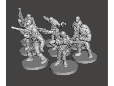6MM SCALE SW WOOKIE SOLDIERS SET MINIATURE MODELS FOR SCIFI GAMES EPIC 3Dプリントモデル