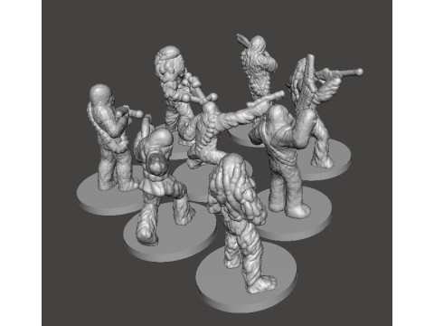 6MM SCALE SW WOOKIE SOLDIERS SET MINIATURE MODELS FOR SCIFI GAMES EPIC 3Dプリントモデル