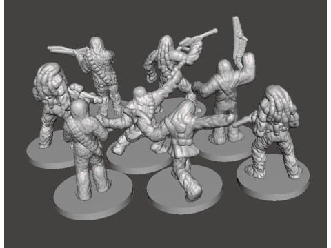 6MM SCALE SW WOOKIE SOLDIERS SET MINIATURE MODELS FOR SCIFI GAMES EPIC 3Dプリントモデル