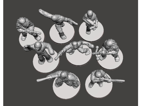 6MM SCALE SW WOOKIE SOLDIERS SET MINIATURE MODELS FOR SCIFI GAMES EPIC 3Dプリントモデル