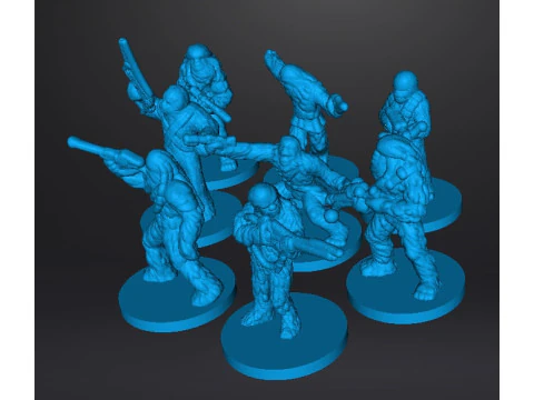 6MM &Ouml;L&Ccedil;EKLİ SW WWOKIE ASKERLERİ SCIFI OYUNLARI EPIC İ&Ccedil;İN MİNYAT&Uuml;R MODELLER SET 3D Baskı Modeli