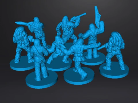 6MM &Ouml;L&Ccedil;EKLİ SW WWOKIE ASKERLERİ SCIFI OYUNLARI EPIC İ&Ccedil;İN MİNYAT&Uuml;R MODELLER SET 3D Baskı Modeli