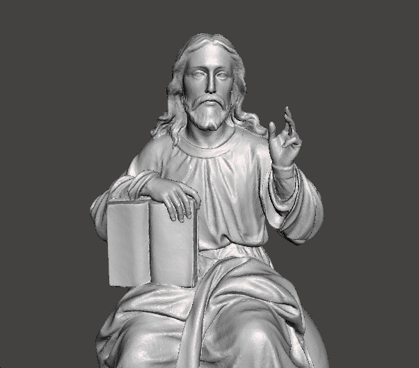 JESUS CHRIST SITTING WITH HOLY BIBLE RELIGIOUS STATUE ART 3D Print Model .c4d .max .obj .3ds .fbx .stl .blend
