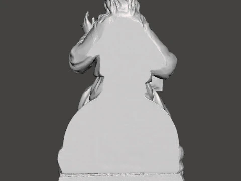 聖書を持って座るイエス・キリストの宗教的な彫像アート 3Dプリントモデル