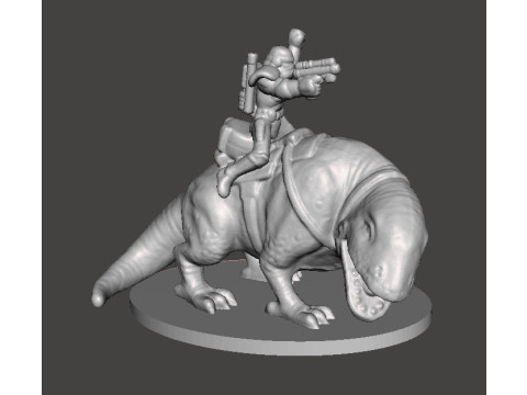 6MM SCALE SW SANDTROOPERS ON DEWBACK SET MINIATURE MODELS FOR SCIFI GAMES EPIC 3D printmodel