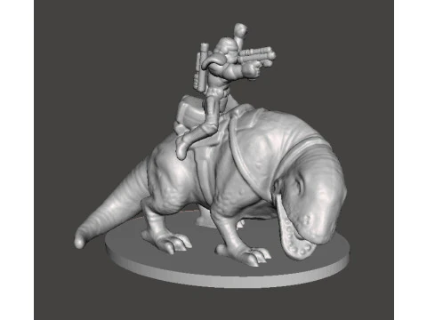 SANDTROOPERS SW IN SCALA DA 6 MM SU DEWBACK SET MODELLI IN MINIATURA PER GIOCHI SCIFI EPICI Modello di stampa 3D