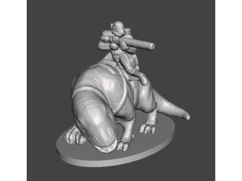 SANDTROOPERS SW IN SCALA DA 6 MM SU DEWBACK SET MODELLI IN MINIATURA PER GIOCHI SCIFI EPICI Modello di stampa 3D