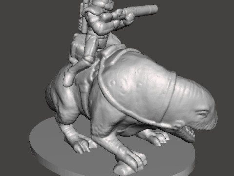 6MM SCALE SW SANDTROOPERS ON DEWBACK SET MINIATURE MODELS FOR SCIFI GAMES EPIC 3D printmodel