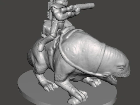 SANDTROOPERS SW IN SCALA DA 6 MM SU DEWBACK SET MODELLI IN MINIATURA PER GIOCHI SCIFI EPICI Modello di stampa 3D