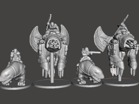 6MM SCALE SW SANDTROOPERS ON DEWBACK SET MINIATURE MODELS FOR SCIFI GAMES EPIC 3D printmodel